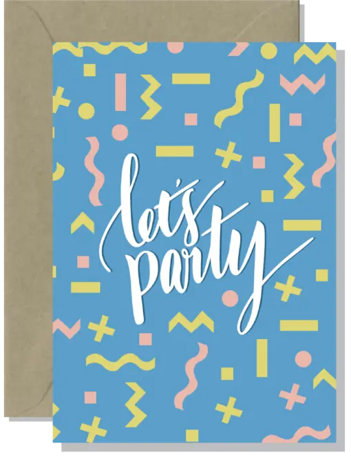 Let's Party Streamers | Greeting Card